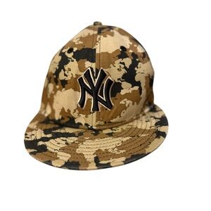 New Era Camo New York NY Yankees Baseball Cap Hat Fitted 7 1/2